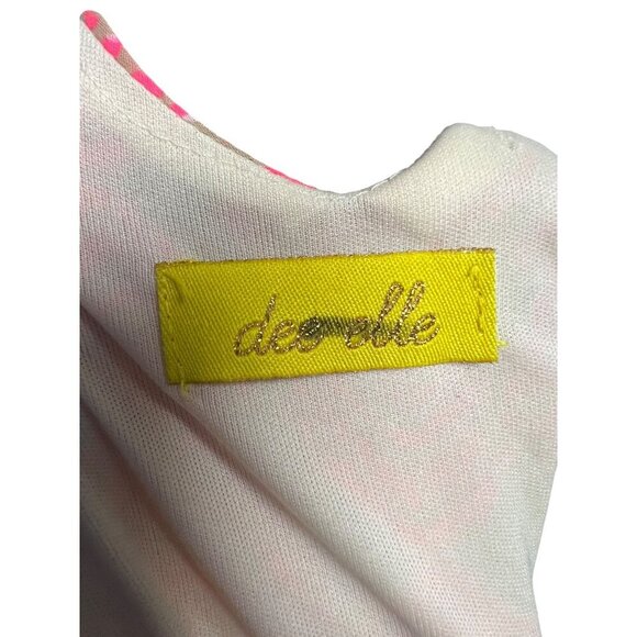 Dee Elle Sleeveless Maxi Dress Women XS Pink Gold Spaghetti Straps resort vacati - Picture 6 of 6